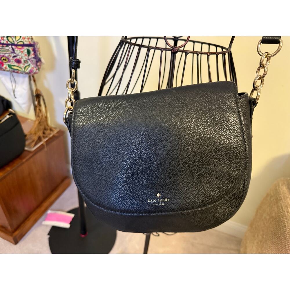 Kate Spade New York magnetic flap cross body purse 100% pebbled cow leather NWOT